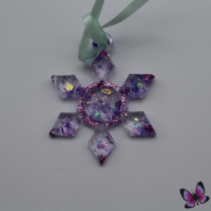 Small purple sparkly snowflake