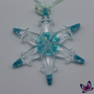Light blue and white snowflake