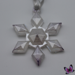 White and silver snowflake for Christmas Tree