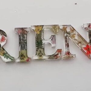 Friend word art with flowers